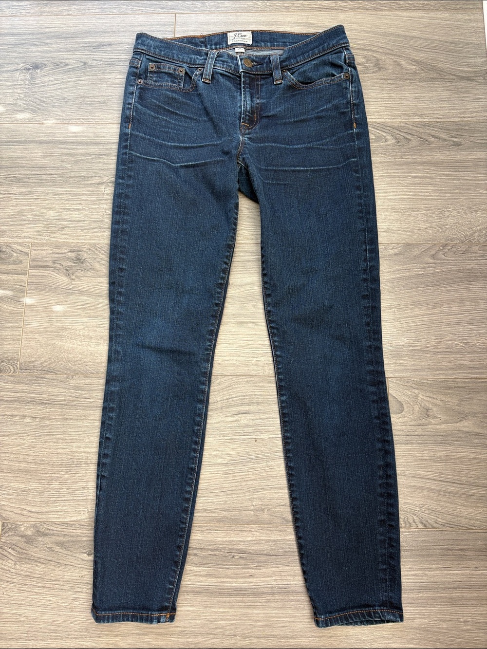 J. Crew Toothpick Ankle Jeans in Dark Blue